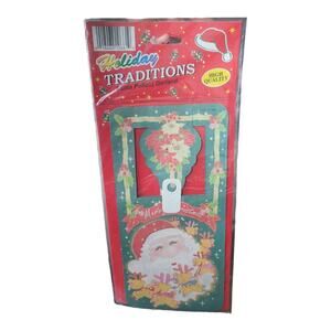 vintage holiday traditions Santa pull out Paper Garland Retro Christmas Decor